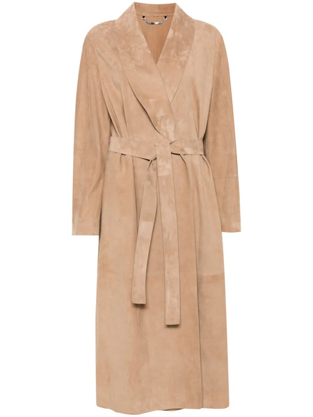  Fendi Suede Coat - Brown 