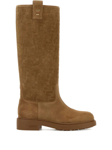  Fendi Suede Knee-high Boots - Brown 
