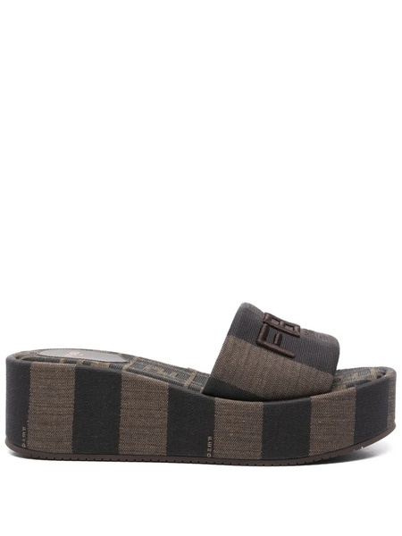  Fendi Fendi Sunshine Platform Slides - Blue 