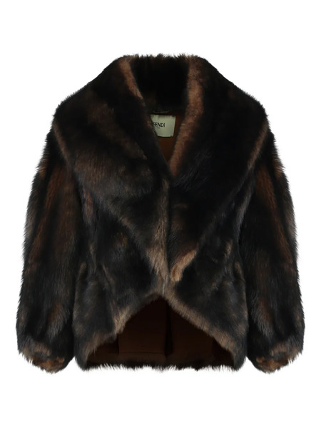  Fendi Textured Reversible Jacket - Brown 