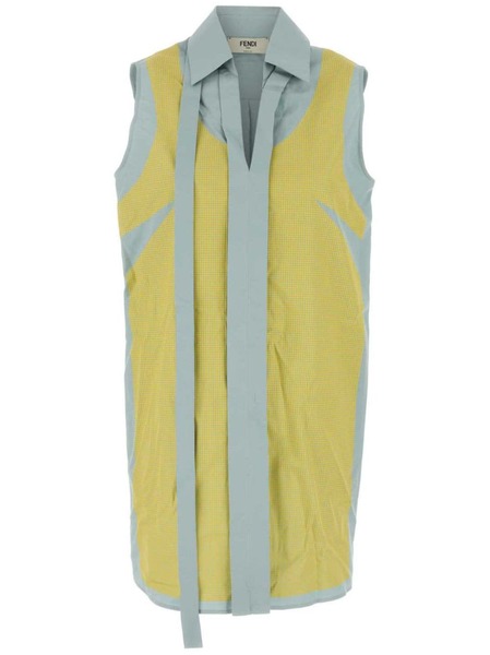  Fendi Two-tone Mini Dress - Blue 