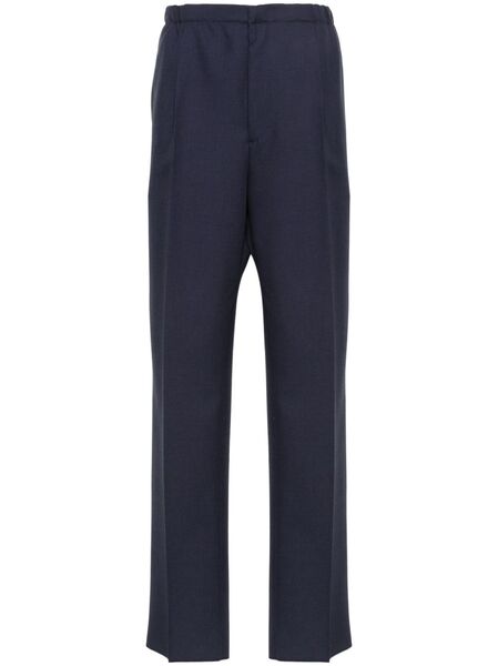  Fendi Virgin-wool Straight-leg Trousers - Blue 