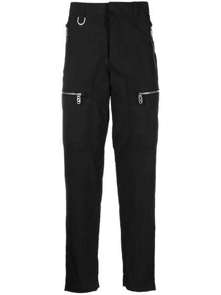  Fendi Zip-pockets Slim Trousers - Black 