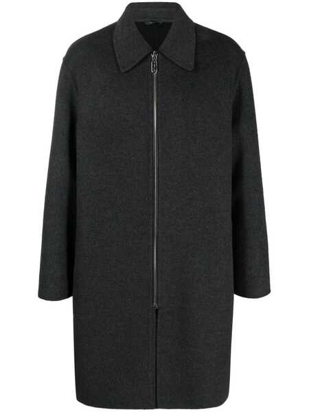  Fendi Zip-up Cashmere Coat - Grey 