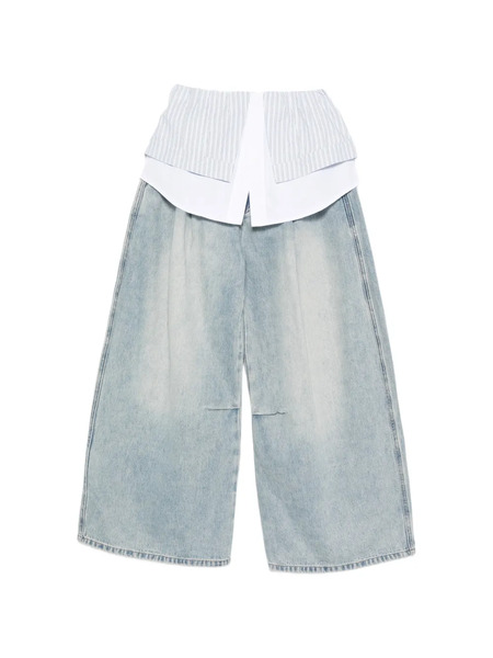  Feng Chen Wang Belt-loop Pocket Jeans - Blue 
