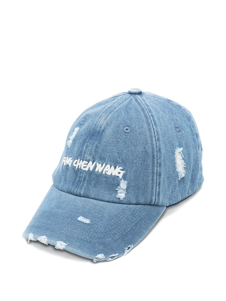  Feng Chen Wang Distressed Denim Cap - Blue 