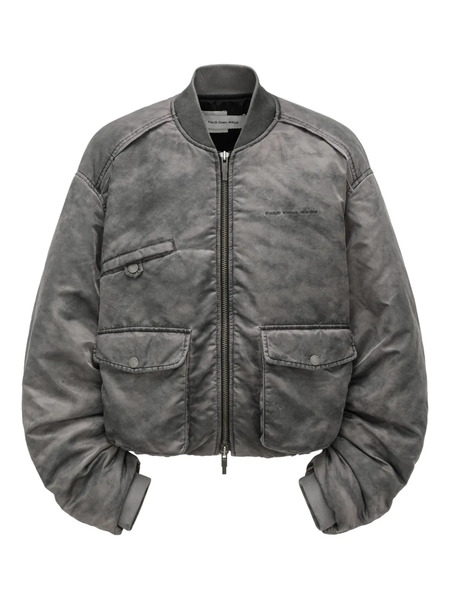  Feng Chen Wang Flap-pocket Zip-fastening Logo-detailjacket - Grey 