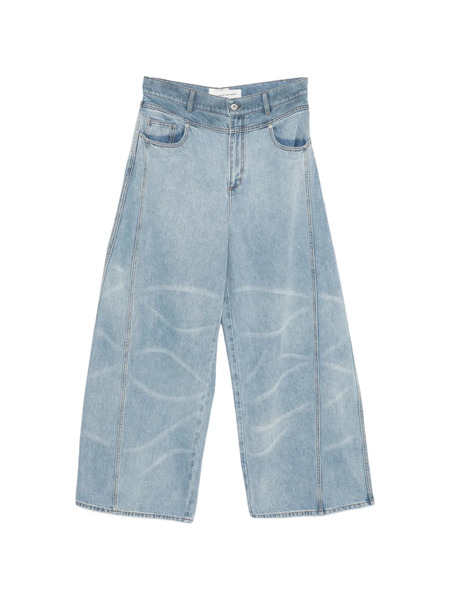  Feng Chen Wang Pattern Wide-leg Jeans - Blue 