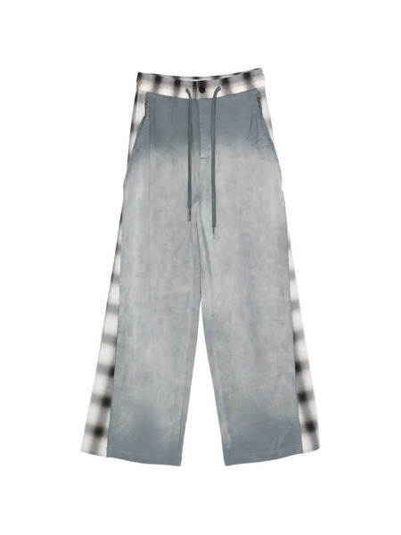  Feng Chen Wang Plaid Drawstring Track Pants - Grey 