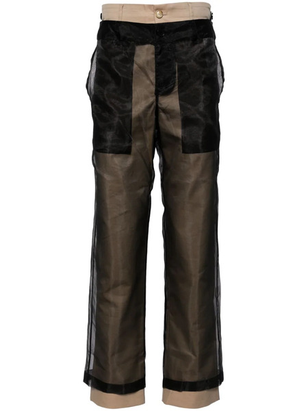  Feng Chen Wang Reversible Layered Trousers - Black 