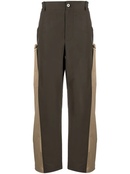  Feng Chen Wang Two-tone Straight-leg Trousers - Green 