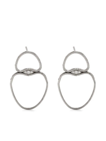  Fernando Jorge 18kt White Gold Fluid Diamond Earrings - Silver 