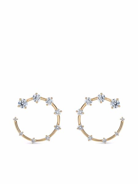  Fernando Jorge 18kt Yellow Gold Circle Small Diamond Earrings 