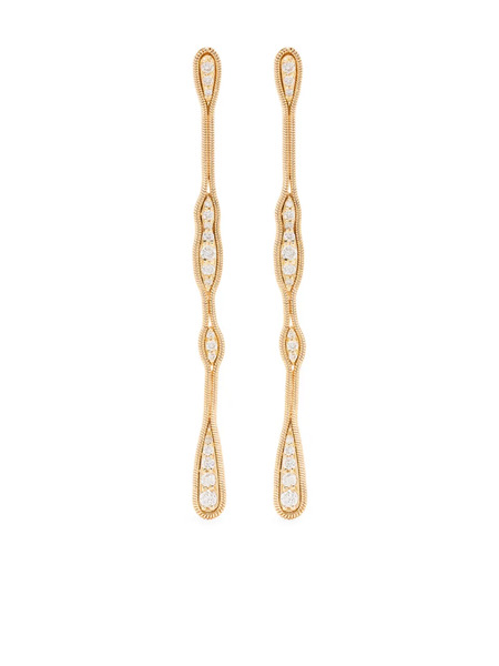  Fernando Jorge 18kt Yellow Gold Fluid Diamond Earrings 