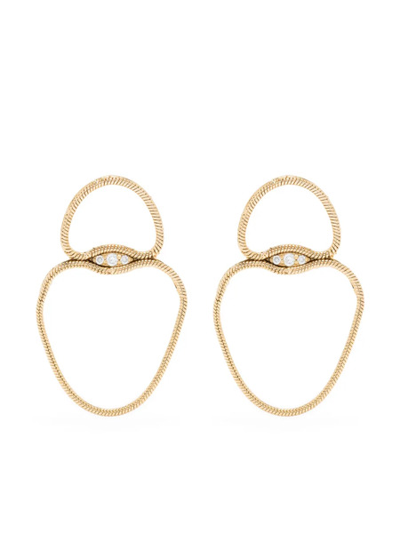 Fernando Jorge 18kt Yellow Gold Fluid Diamonds Earrings 