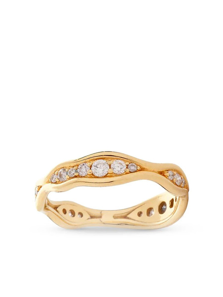  Fernando Jorge 18kt Yellow Gold Fluid Diamonds Ring 