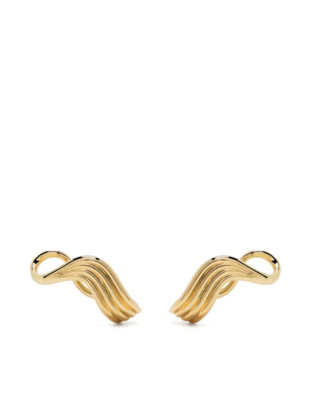  Fernando Jorge 18kt Yellow Gold Stream Lines Earrings 