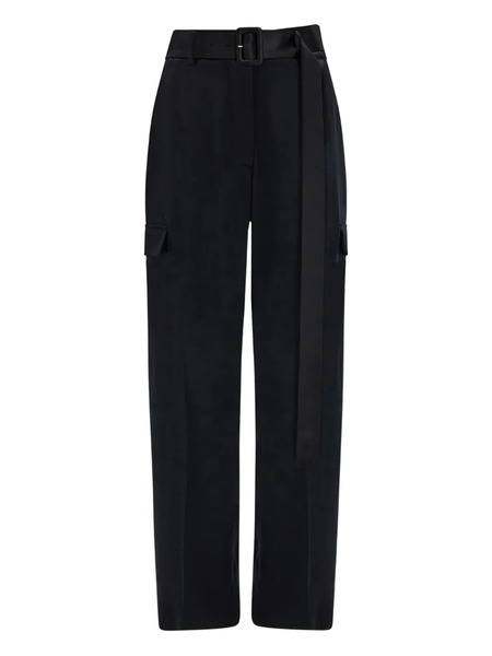  Ferragamo Belted Trousers - Black 