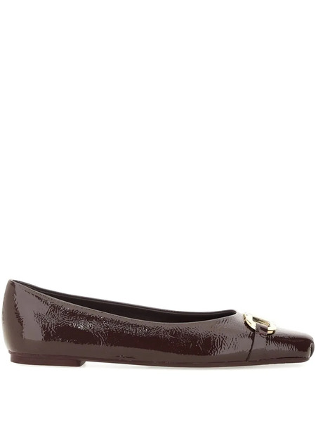  Ferragamo Buckle Ballet Flats - Brown 
