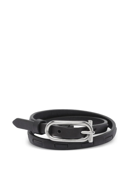  Ferragamo Buckle Gancini Bracelet - Silver 