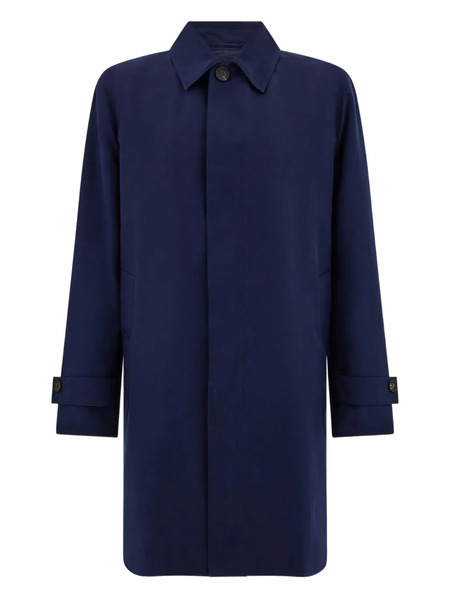  Ferragamo Button Wrist Straps Trench - Blue 