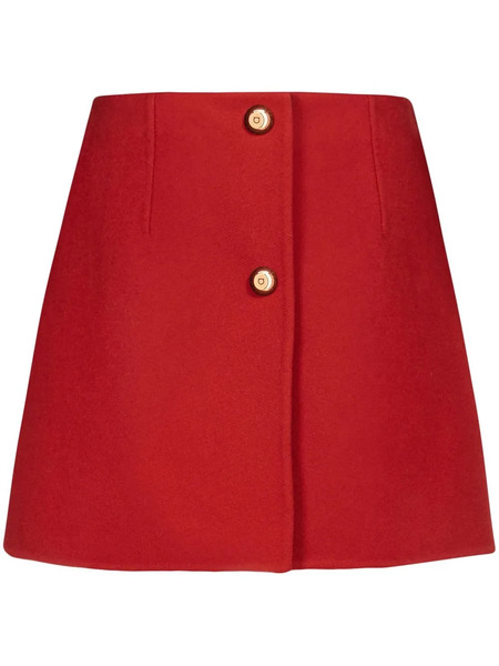  Ferragamo Cashmere-blend A-line Mini Skirt - Black 