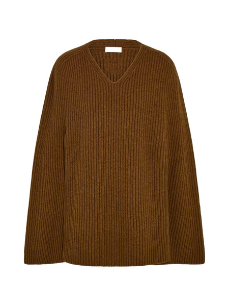  Ferragamo Cashmere Blend Cape - Brown 