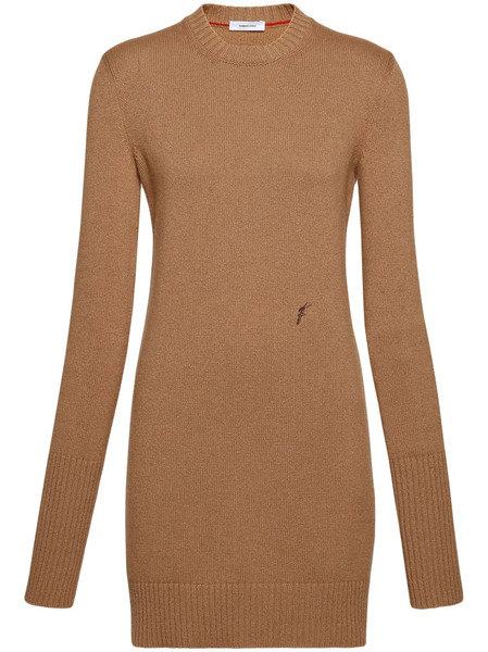  Ferragamo Cashmere Mini Dress - Neutrals 