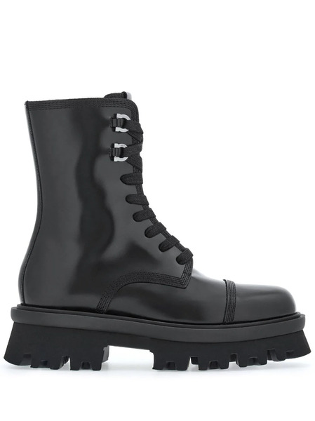  Ferragamo Chunky-sole Combat Boots - Black 