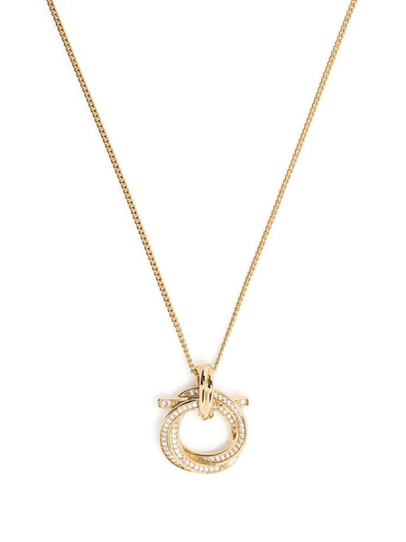  Ferragamo Crystal-embellished Pendant Necklace - Gold 