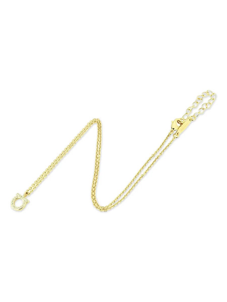  Ferragamo Crystal Embellishee Necklace - Gold 
