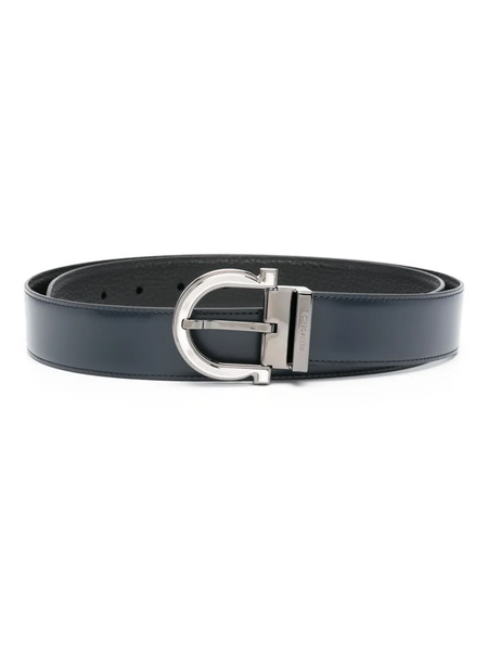  Ferragamo Double Adjustable Gancini Belt - Blue 