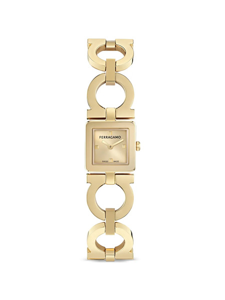  Ferragamo Double Gancini 19mm Watch - Gold 