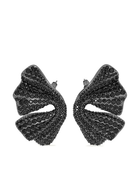  Ferragamo Drape Earrings - Black 