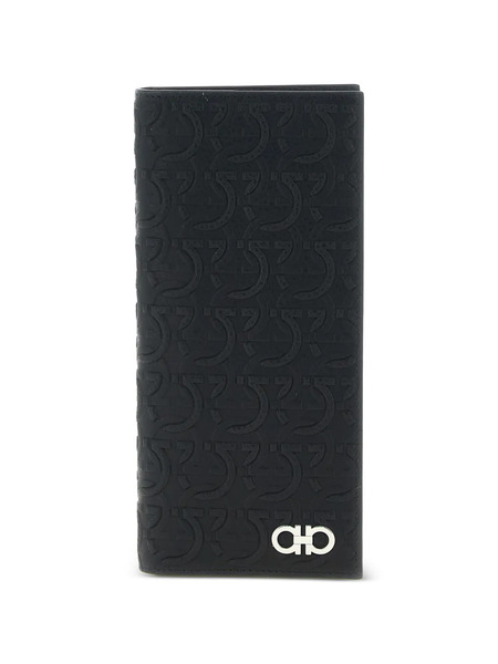  Ferragamo Embossed-logo Wallet - Black 