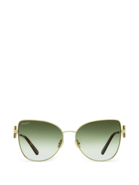  Ferragamo Eyewear Butterfly-frame Sunglasses - Gold 