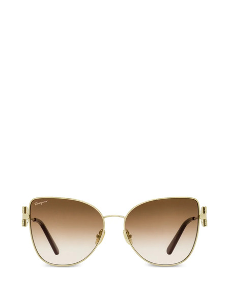  Ferragamo Eyewear Butterfly-frame Sunglasses - Gold 