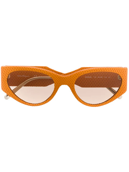  Ferragamo Eyewear Leather Sunglasses - Orange 