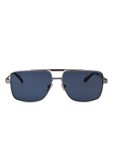  Ferragamo Eyewear Titanium Square Sunglasses - Silver 