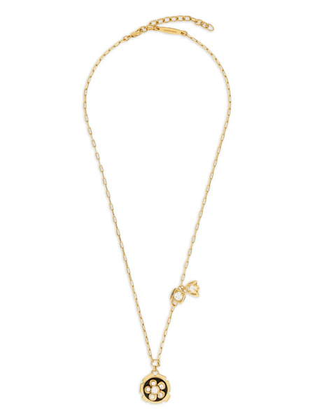  Ferragamo Flower Pendant Necklace - Gold 