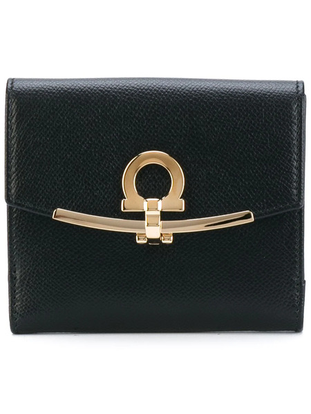  Ferragamo Fold-over Clasp Purse - Black 