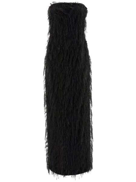  Ferragamo Fringes Maxi Dress - Black 