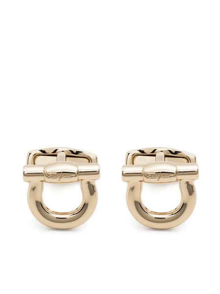  Ferragamo Gancini Brass Cufflinks - Gold 