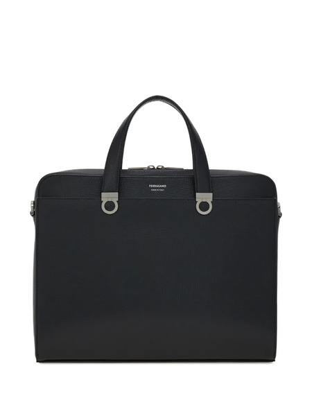  Ferragamo Gancini Briefcase - Black 