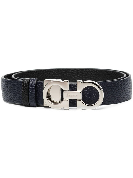  Ferragamo Gancini-buckle Reversible Belt - Blue 