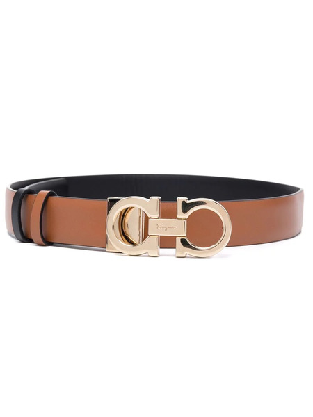  Ferragamo Gancini-buckle Reversible Belt - Brown 