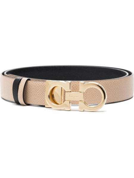  Ferragamo Gancini-buckle Reversible Belt - Neutrals 