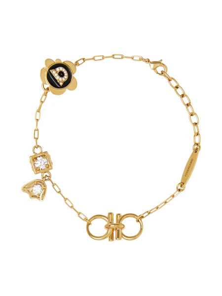  Ferragamo Gancini-charm Bracelet - Gold 