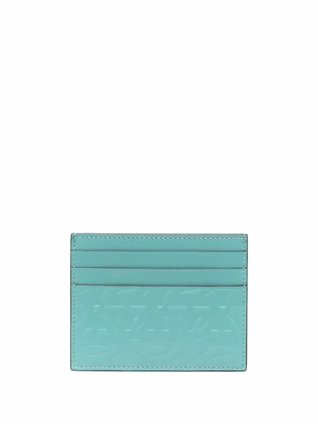  Ferragamo Gancini Embossed Cardholder - Blue 