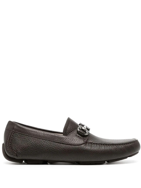  Ferragamo Gancini Horse-bit Driver Loafers - Brown 